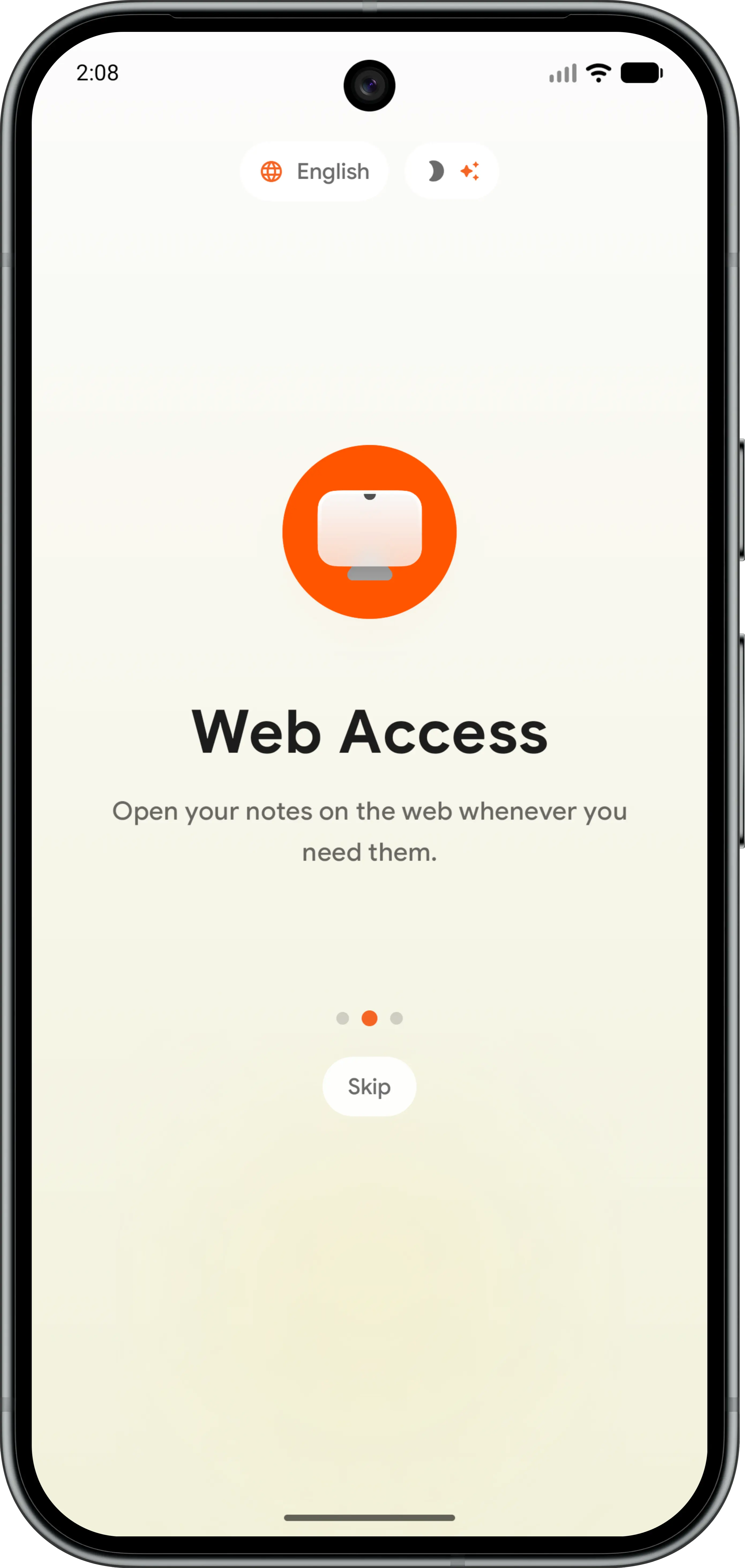 Keep Better private note taking app preview on mobile